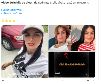 Screenshot of social media users claiming to have access to the video of God's daughter.